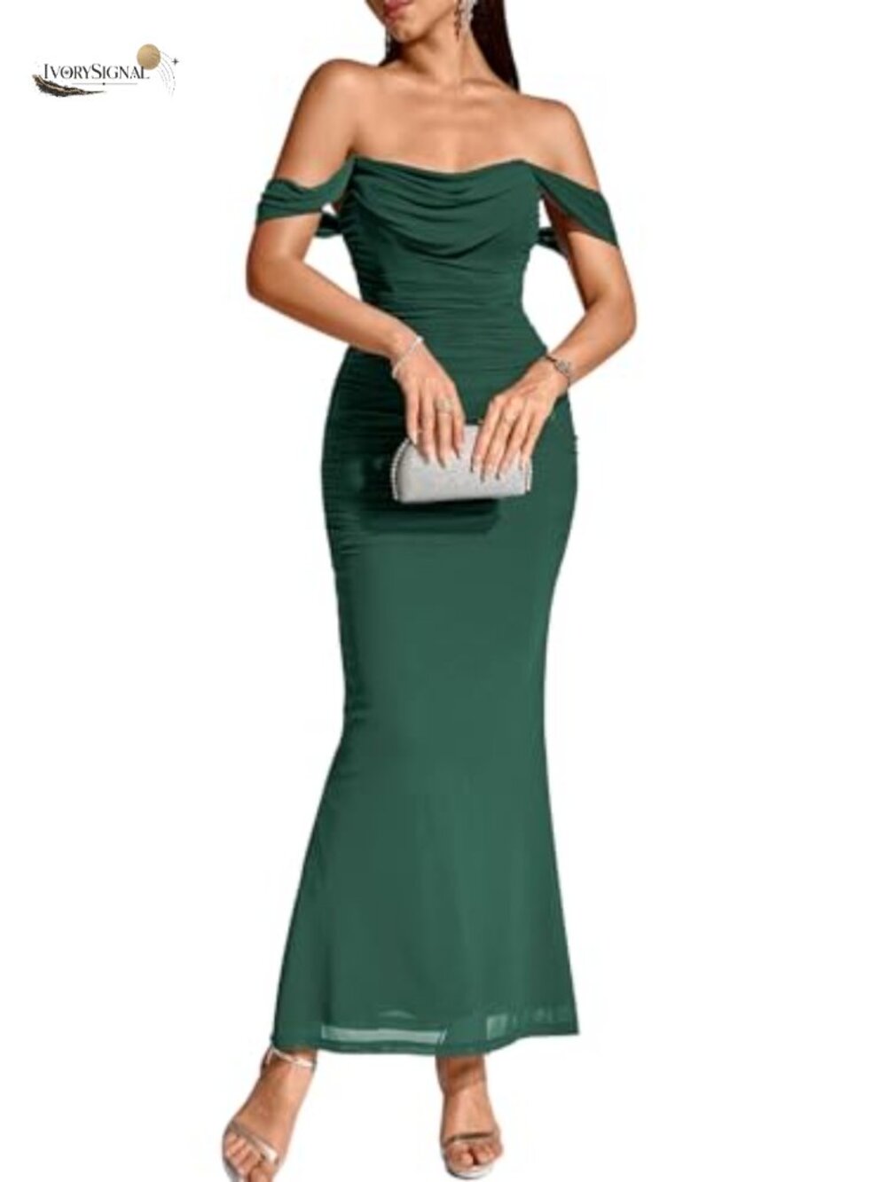 Off Shoulder Maxi Long Corset Formal Wedding Guest Dress